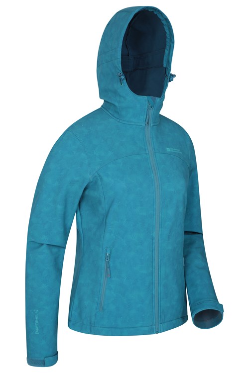 Exodus Women Printed Water Resistant Softshell מעיל רוח וגשם לנשים