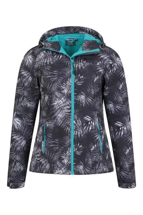 Exodus Women Printed Water Resistant Softshell מעיל רוח וגשם לנשים